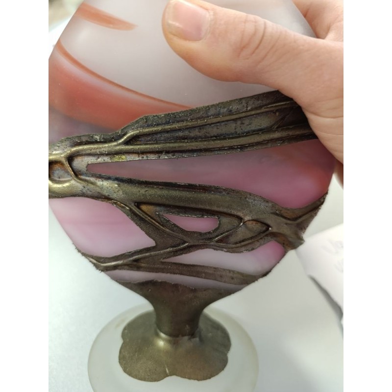 Vase en pâte de verre art déco