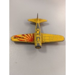 Avion métal vintage jaune...
